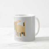 Goldenes Zeichen des Stiers Kaffeetasse (VorderseiteRechts)