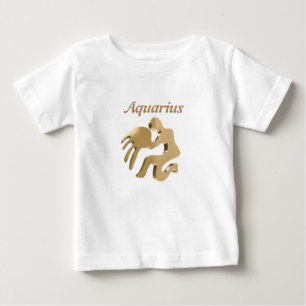 Goldenes Zeichen des Wassermannes Baby T-shirt