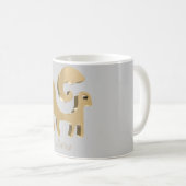 Goldenes Zeichen des Widders Kaffeetasse (VorderseiteRechts)