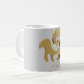 Goldenes Zeichen des Widders Kaffeetasse (Vorderseite Links)