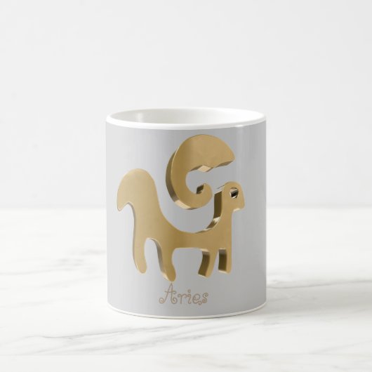 Goldenes Zeichen des Widders Kaffeetasse (Mittel)