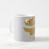 Goldenes Zeichen Fische Kaffeetasse (Vorderseite Links)