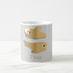 Goldenes Zeichen Fische Kaffeetasse