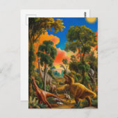 Goldenes Zeitalter der Dinosaurier: Ein lebendiges Postkarte (Vorne/Hinten)