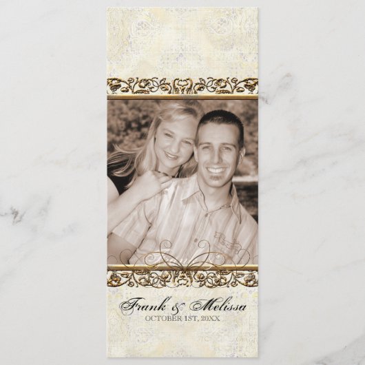 Goldenes Zeitalter der Elegance, Hochzeitsprogramm Programm (Vorderseite)