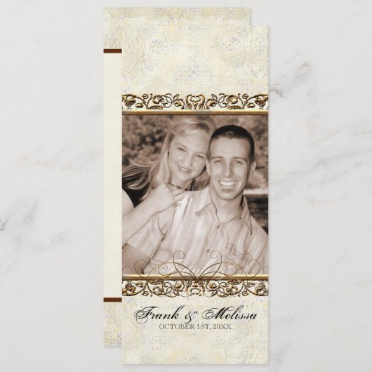 Goldenes Zeitalter der Elegance, Hochzeitsprogramm Programm (Vorne/Hinten)