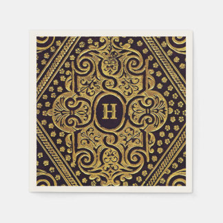 Goldenes Zierpapier Napkin Serviette