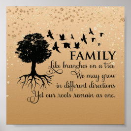 goldenes Zitat aus der Inspirationsfamilie Poster