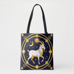 Goldenes Zodiac Steinbock-Design Tasche