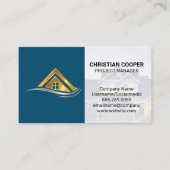 Goldenes Zuhause-Logo | Eigenschaften für Real Anw Visitenkarte (Vorderseite)