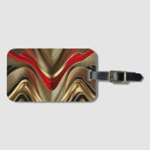 Goldenes Zurück- und Rottmuster Gepäckanhänger (Vorderseite (Horizontal))