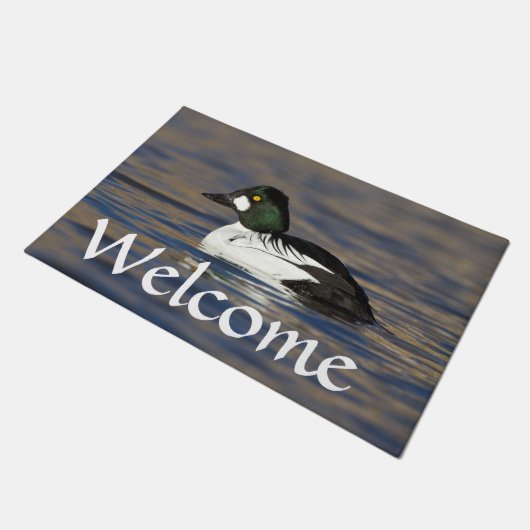 Goldeneye-Ente Fußmatte (Schrägansicht)