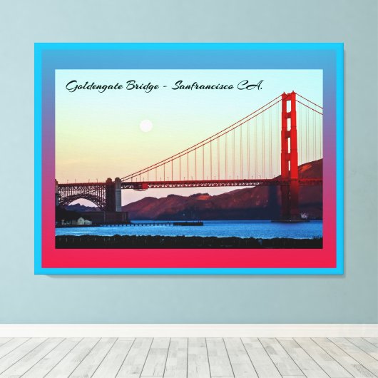 Goldengate Bridge San Francisco CA. Leinwanddruck (Insitu (Holzboden))