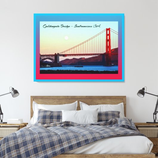 Goldengate Bridge San Francisco CA. Leinwanddruck (Insitu (Schlafzimmer))