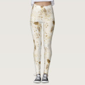 Goldengel auf weißen Leggings (Vorderseite)