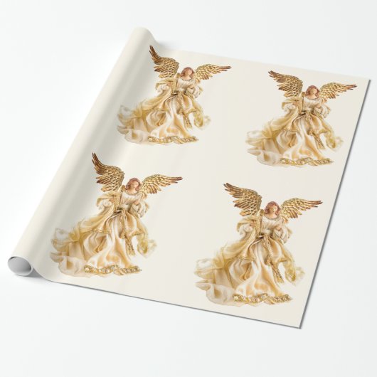 Goldengel-Einpackpapier Geschenkpapier (Ungerollt)