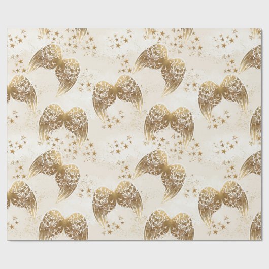 Goldengel Wings u. spielt Geschenkpapier (Flach)