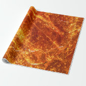 GOLDENGELBE ABSTRAKTES PATTER VON AMBER DROP GESCHENKPAPIER (Ungerollt)