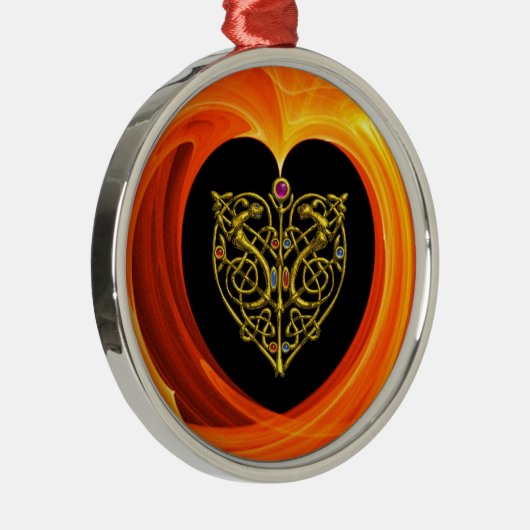 GOLDENLEAF - ZELLISCHES HERZ SILBERNES ORNAMENT (Rechts)