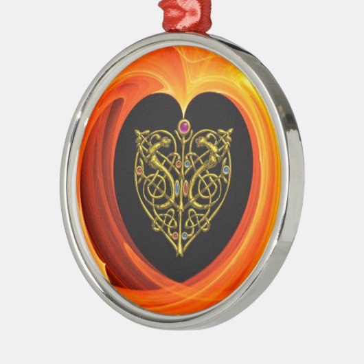 GOLDENLEAF - ZELLISCHES HERZ SILBERNES ORNAMENT (Links)