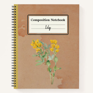Goldenpea Blume Personalisierte Zusammensetzung Notizblock