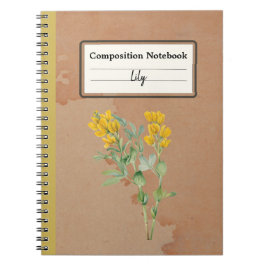 Goldenpea Blume Personalisierte Zusammensetzung Notizblock