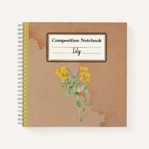 Goldenpea Blume Personalisierte Zusammensetzung Notizblock
