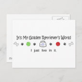 GoldenRetriever Postkarte (Vorne/Hinten)