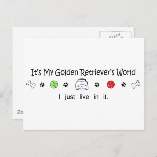 GoldenRetriever Postkarte (Vorne/Hinten)
