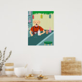 Goldenretrieverbartenderposter Poster (Küche)