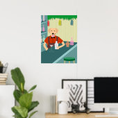 Goldenretrieverbartenderposter Poster (Heimbüro)
