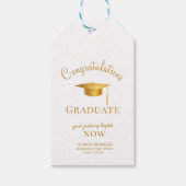 Goldenrod Chic Ihre Reise beginnt jetzt Abschluss Geschenkanhänger (Vorderseite)