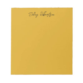 Goldenrod Color Schlicht Elegante Beruflich Modern Notizblock