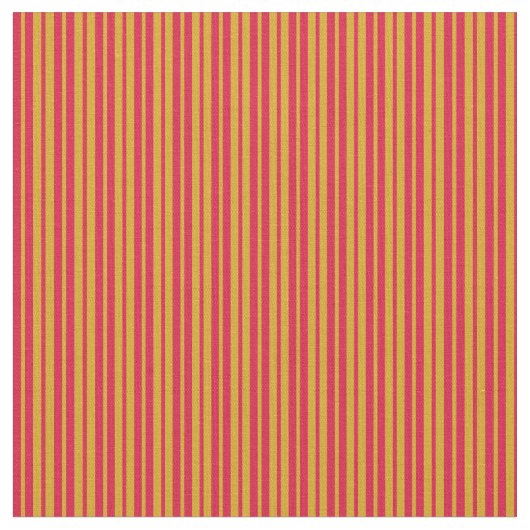 Goldenrod & Crimson Colored Lined Pattern Stoff (Nahaufnahme)