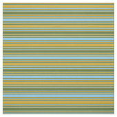 Goldenrod, Dunkle Olive Green & Light Sky Blue Lin Stoff (Muster)