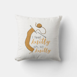 Goldenrod Gelb ich fühle mich Knitty, Oh, so Knitt Kissen