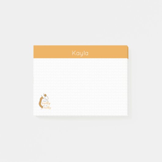 Goldenrod Gelb ich fühle mich Knitty, Oh, so Knitt Post-it Klebezettel (Vorderseite)