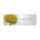 Goldenrod Herzleaf Tree mit Sternen Save the Date (Vorne)