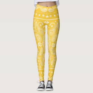 Goldenrod Paisley Leggings