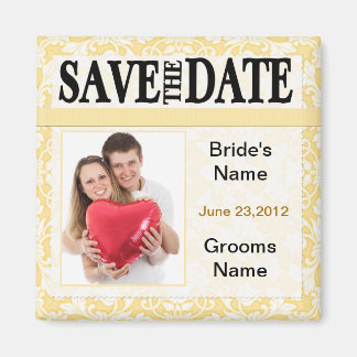 Goldenrod Save the Date Foto Magnet