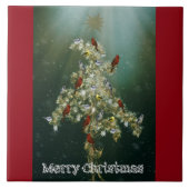 Goldenrod & Songbirds Weihnachtsgrüßen Fliese (Vorderseite)