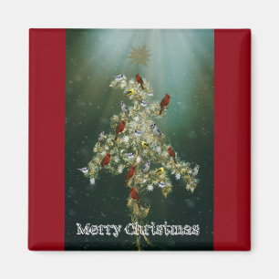 Goldenrod & Songbirds Weihnachtsgrüßen Magnet