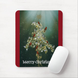 Goldenrod & Songbirds Weihnachtsgrüßen Mousepad