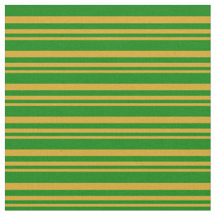 Goldenrod und grüne Linien Stoff