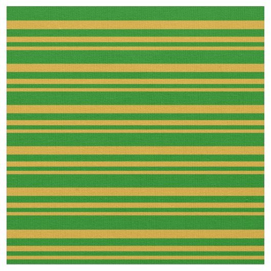 Goldenrod und grüne Linien Stoff (Nahaufnahme)
