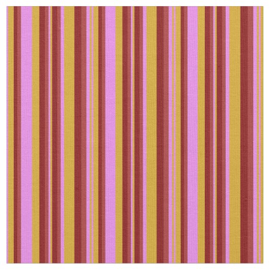 Goldenrod, Violet, Brown & Maroon farbiges Muster Stoff (Nahaufnahme)