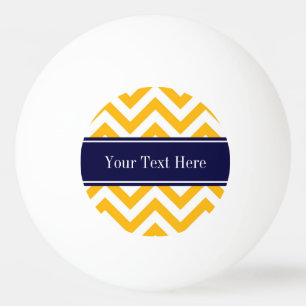 Goldenrod White LG Zickzack Navy Blue Name Monogra Tischtennisball