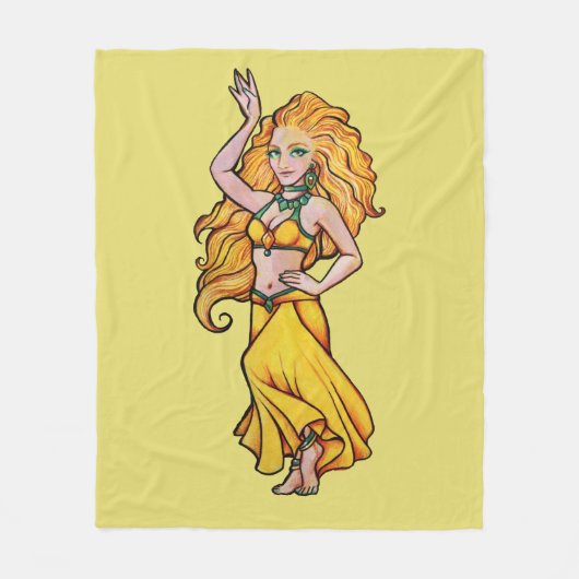 Goldens Bauchtänzerin                              Fleecedecke (Vorderseite)
