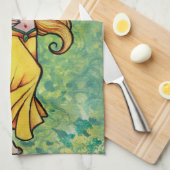 Goldens Belly Dancer                               Geschirrtuch (Viertel Falte)