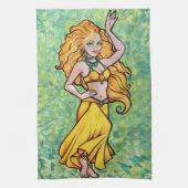 Goldens Belly Dancer Geschirrtuch (Vertikal)